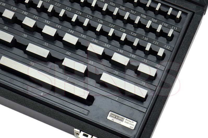 SHARS 81 PCS GRADE B GAGE GAUGE BLOCK SET NIST CERTIFICATE NEW M}