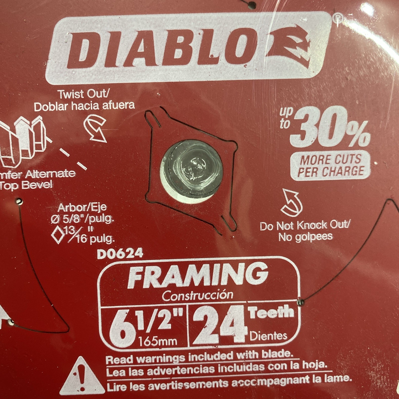 Diablo D0624X 6-1/2″ 24-Tooth Framing Saw Blade Corded Or Cordless NEW!!!