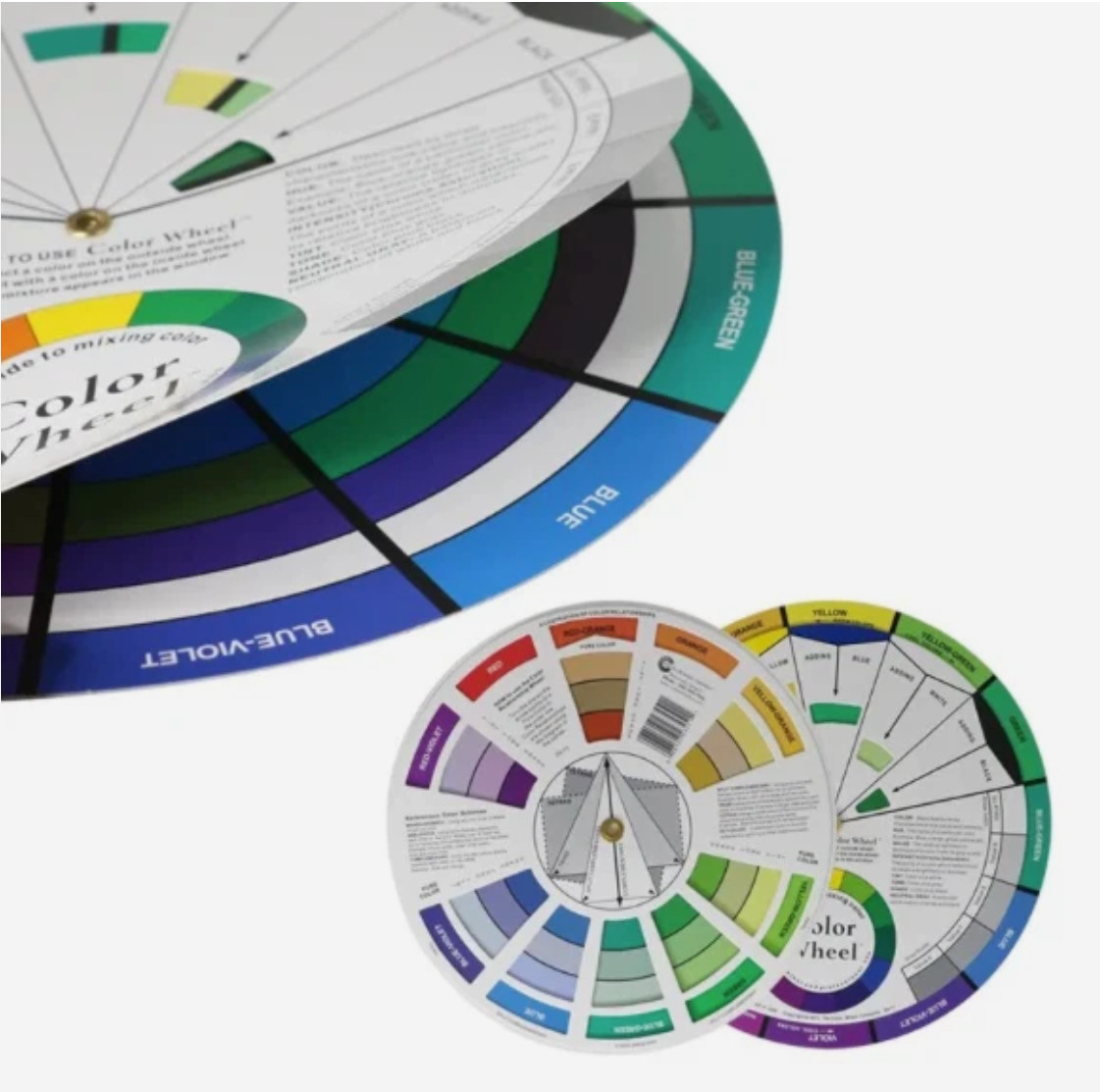 High Quality Rotating Color Wheel Mixing Guide POCKET SIZE 5.5″ (14cm) Diameter