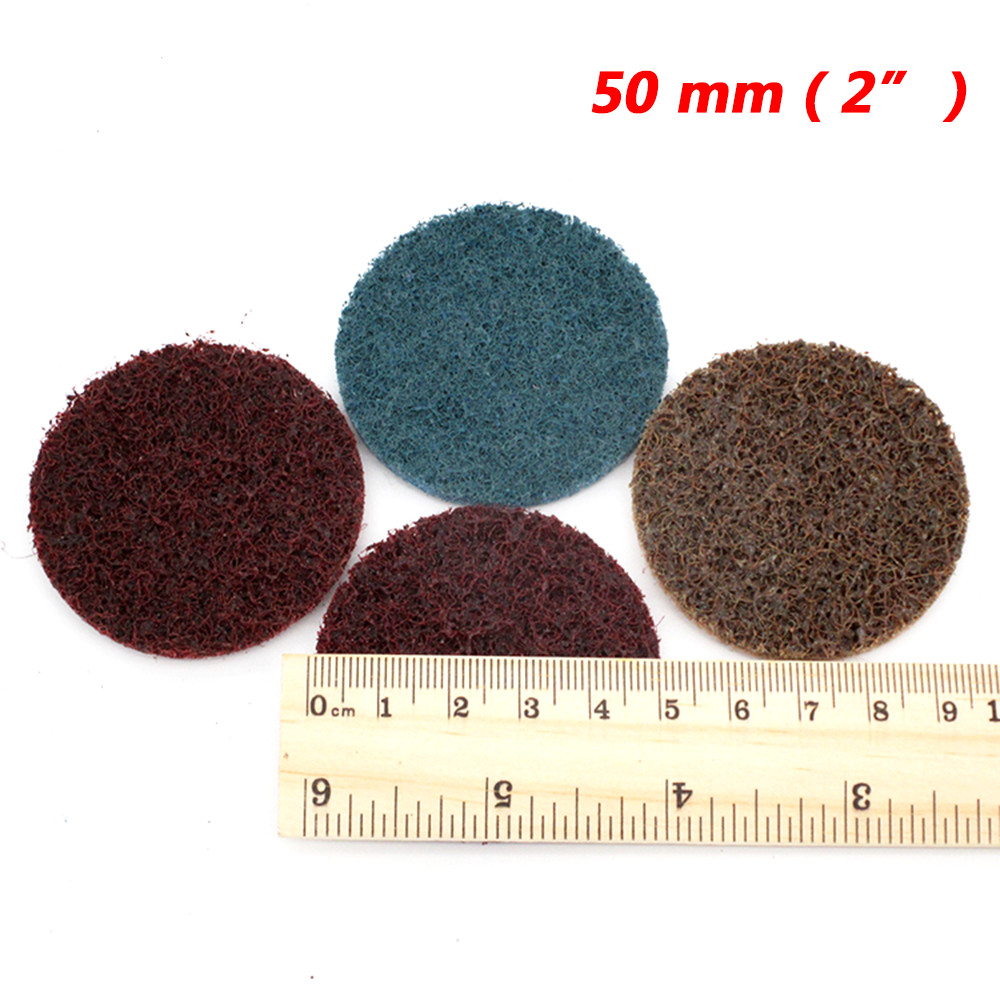 50-125mm 2/3/4/5″ Hook Loop Pads Nylon Roll Lock Sanding Discs Grit 150 240 400