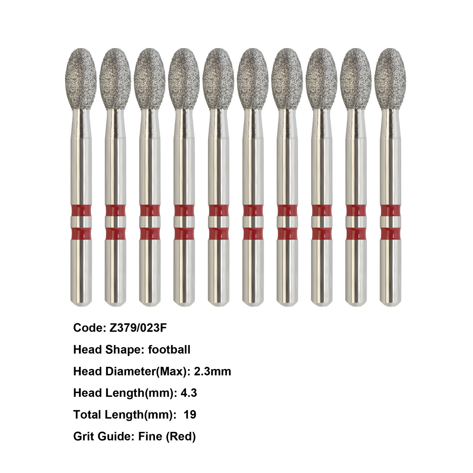 Zirconia Diamond Bur High Speed Bur FG Z368 Z856 Z850 Z881 Z379 Fine Medium Grit