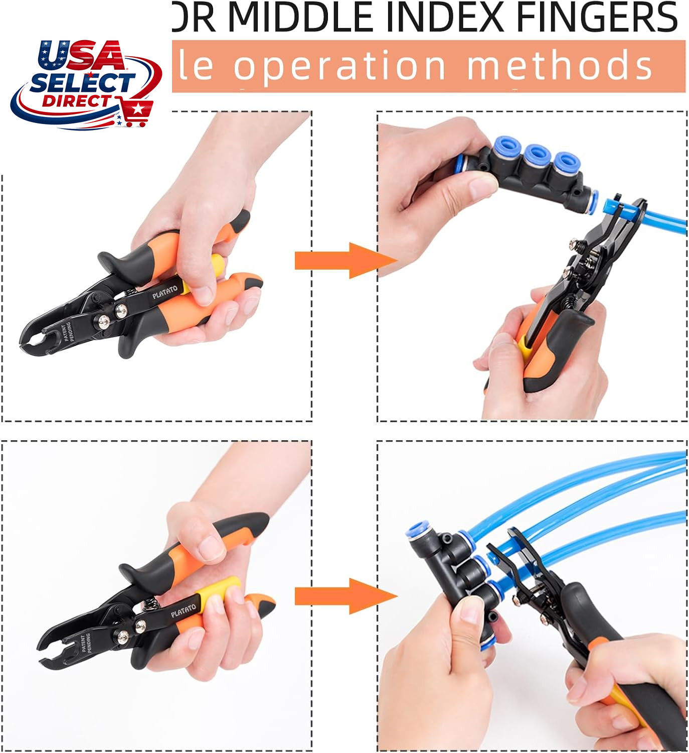 Push to Connect Air Line Disconnect Tool Kit with 15 Pneumatic Fittings