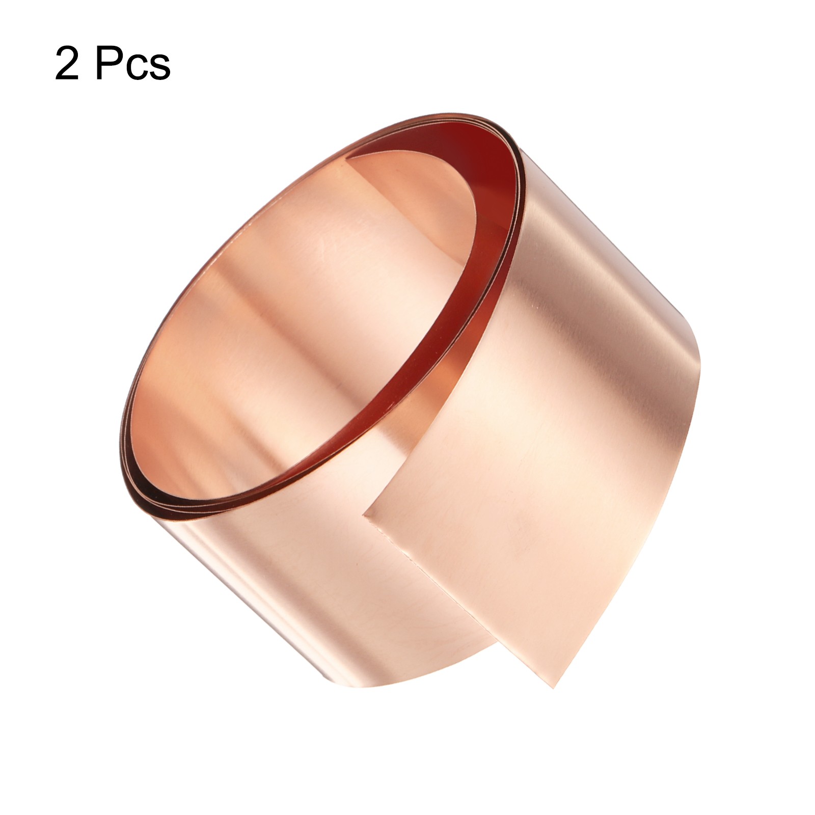 2pcs Copper Sheet Roll 0.1mm Thick Copper Flashing Strip 1.6″ Width x 3.28ft