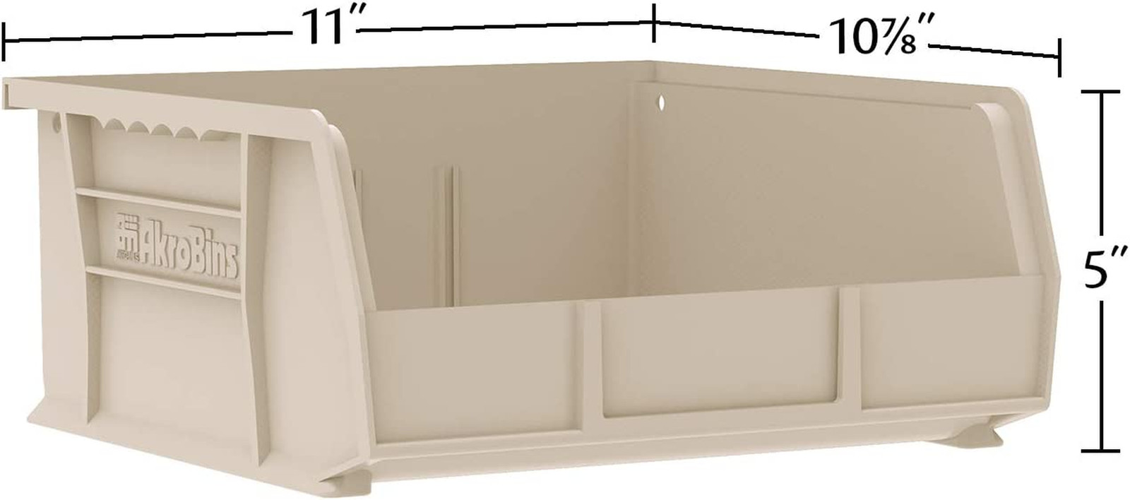 Stackable Heavy Duty Storage Bins Plastic Organizer 10x11x5 Garage Parts Box 2P