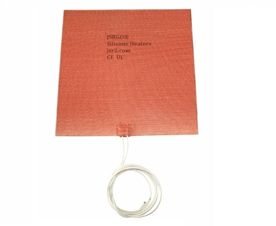 Silicone Rubber Heating Pad 4″x4″ 12V 35W 50W w/ Factory Direct Sale Custom