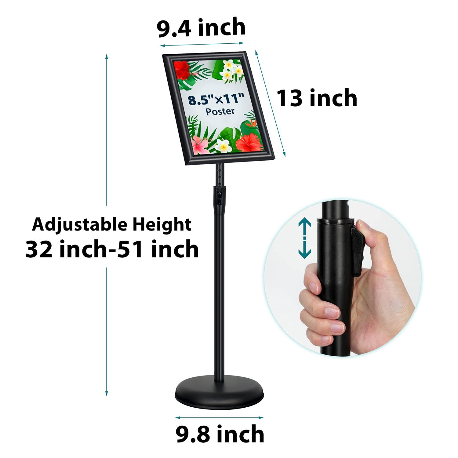6Packs Sign Holder Stand 8.5 x 11 – Adjustable Heavy Duty Poster Sign Stands …