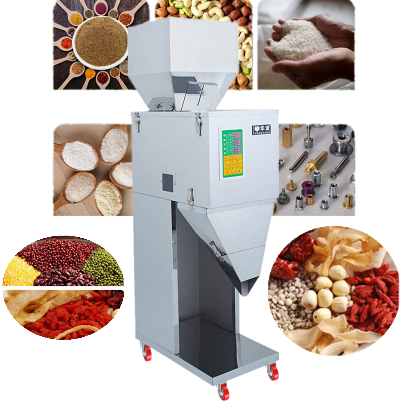 10 – 999G Auto Packing&Filling Machine Weigh Filler For Tea/seed/grain 110V NEW