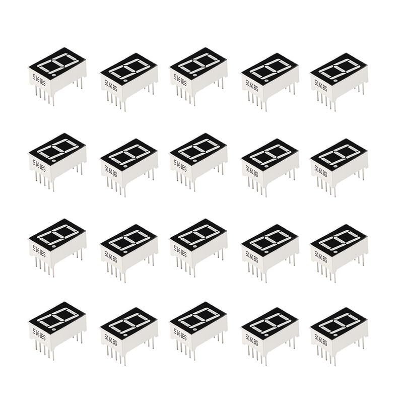 20PCS 0.56″ 1 Bit 7 Segment Display Common Anode Digital Tube 10Pin 0.56Inch …