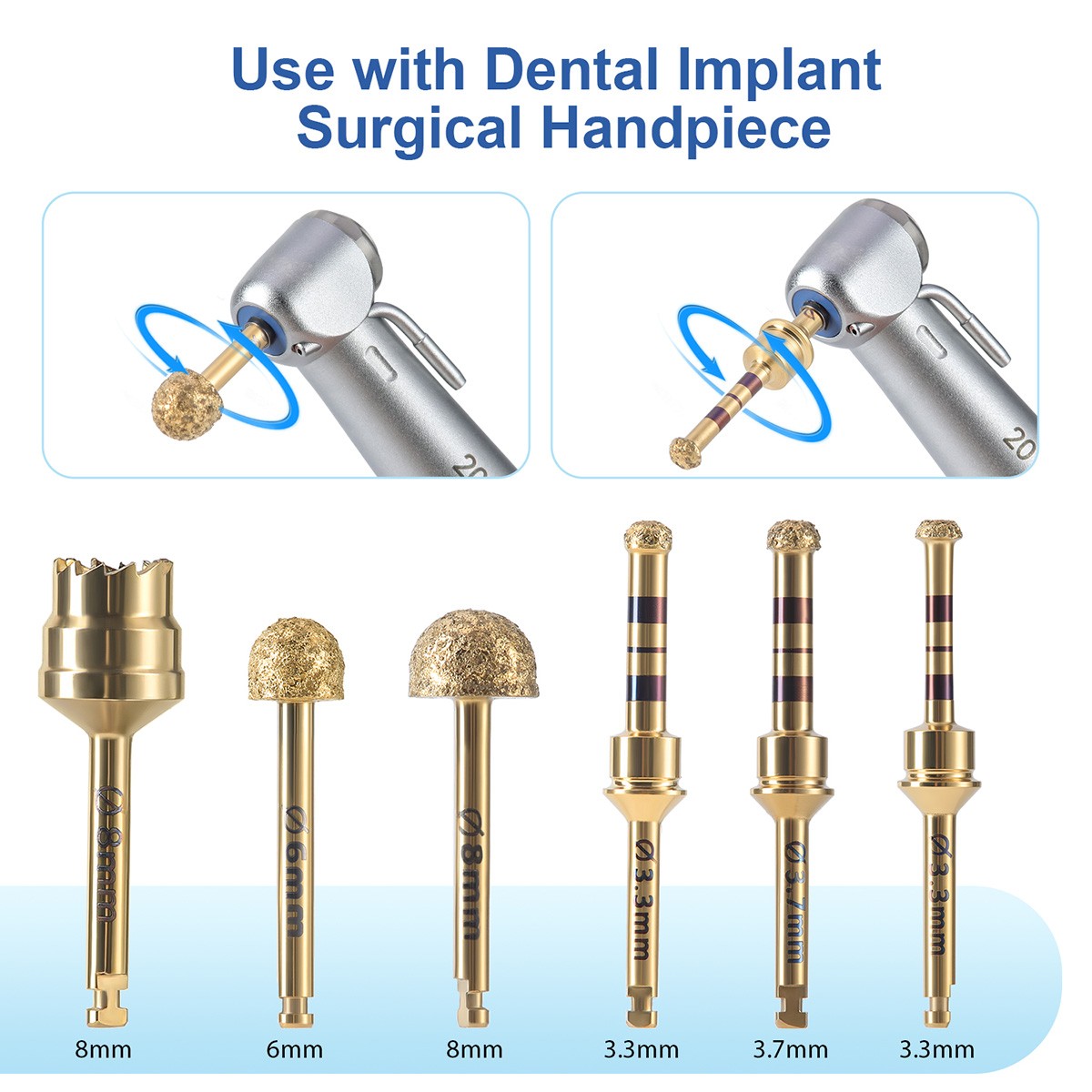 Dental Maxillary Sinus Lift Drills Kit Lateral Approach Stoppers Elevation