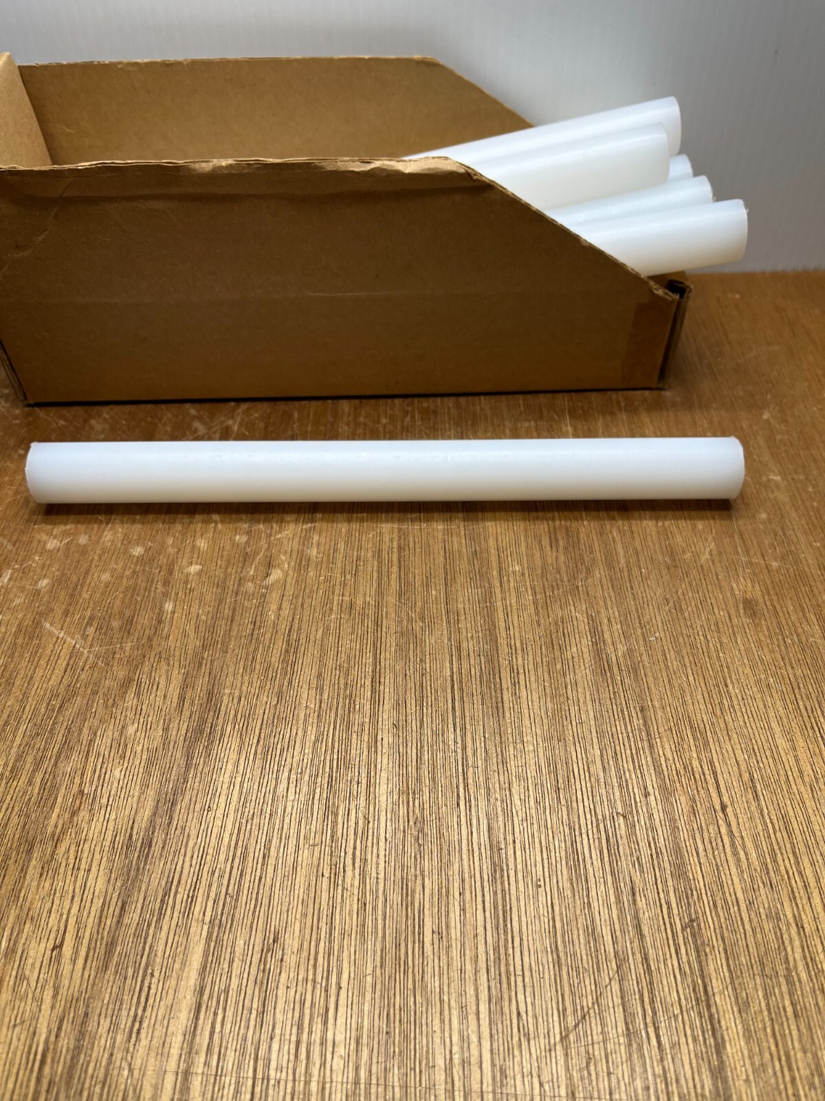 1″ X 11-1/4″ UHMW PE Plastic Round Rod Bar Stock White Polyethylene USA