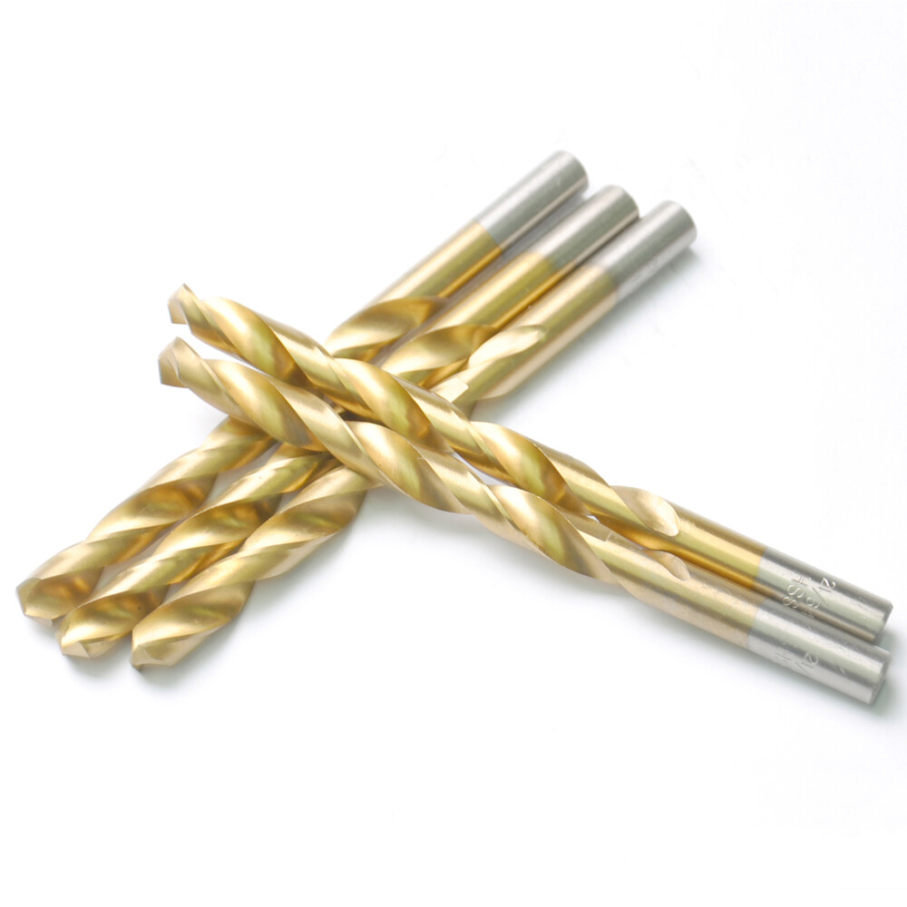 Drillforce 5PCS 3/8″ Titanium Drill Bits Set HSS Metal Woodworking Drill Bit