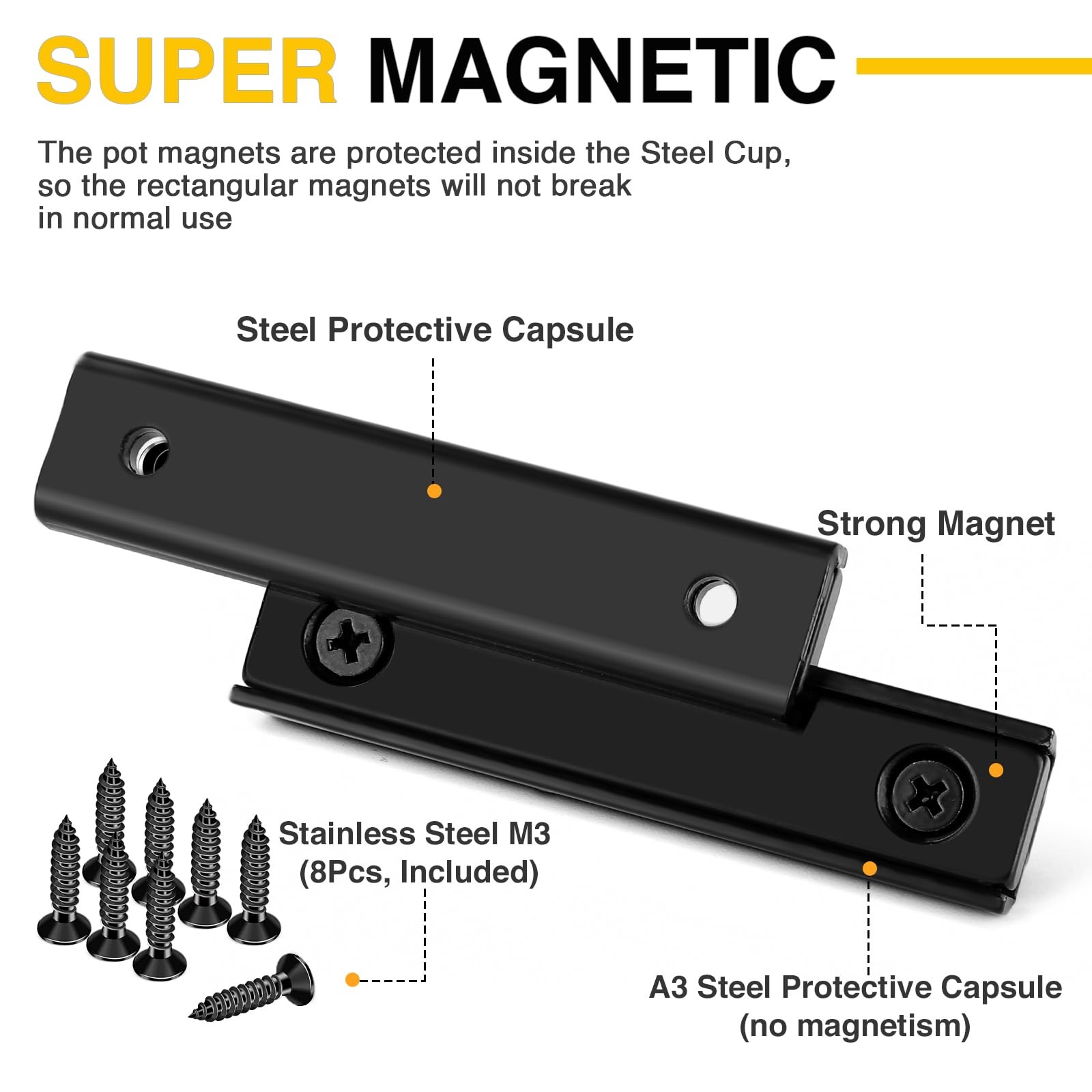 DIYMAG Strong Neodymium Rectangular Magnets 4Pack, 2.36″ x 0.53″ x 0.20″ 80LB…