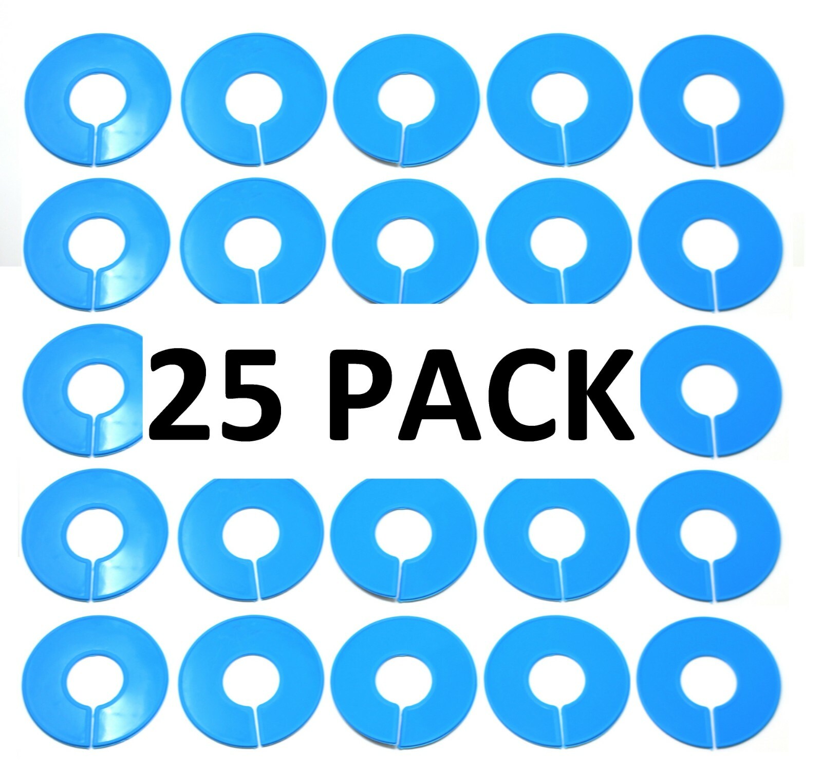Blue Round Plastic Blank Rack Size Dividers – Multi-Pack