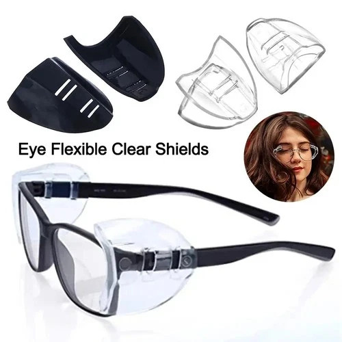 1~2Pairs Side Shields For Eye Glasses Slip On Safety Glasses Shield Universal