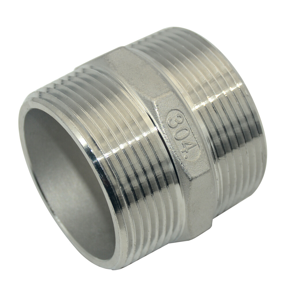 2-1/2″ in Pipe Fitting Hex Nipple NPT 304 Stainless Steel Male x Male connector