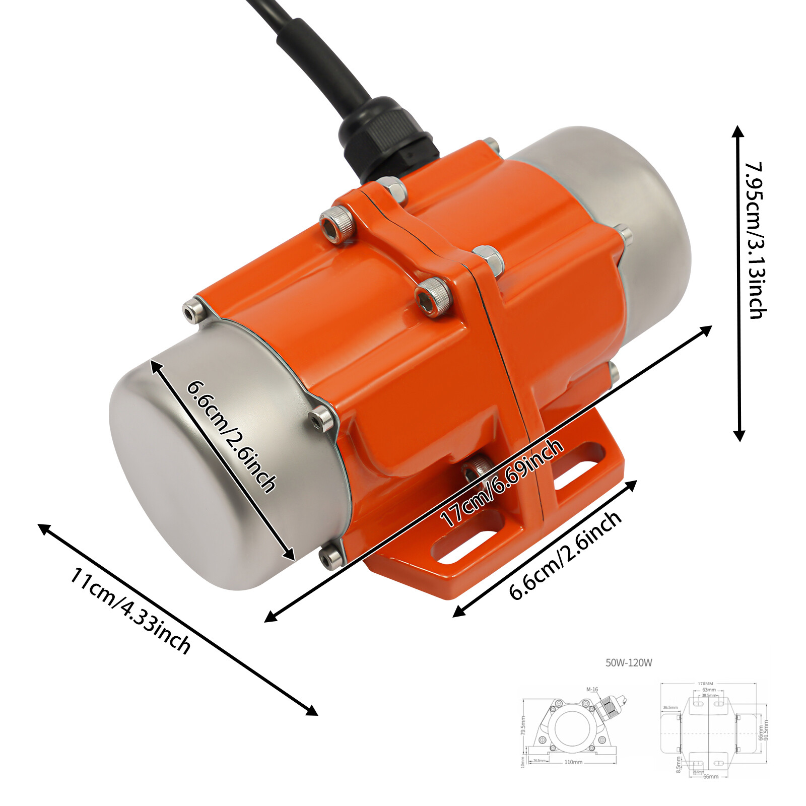 60W Vibrating Motor with Speed Controller 1 Phase Asynchronous Vibrating Motor
