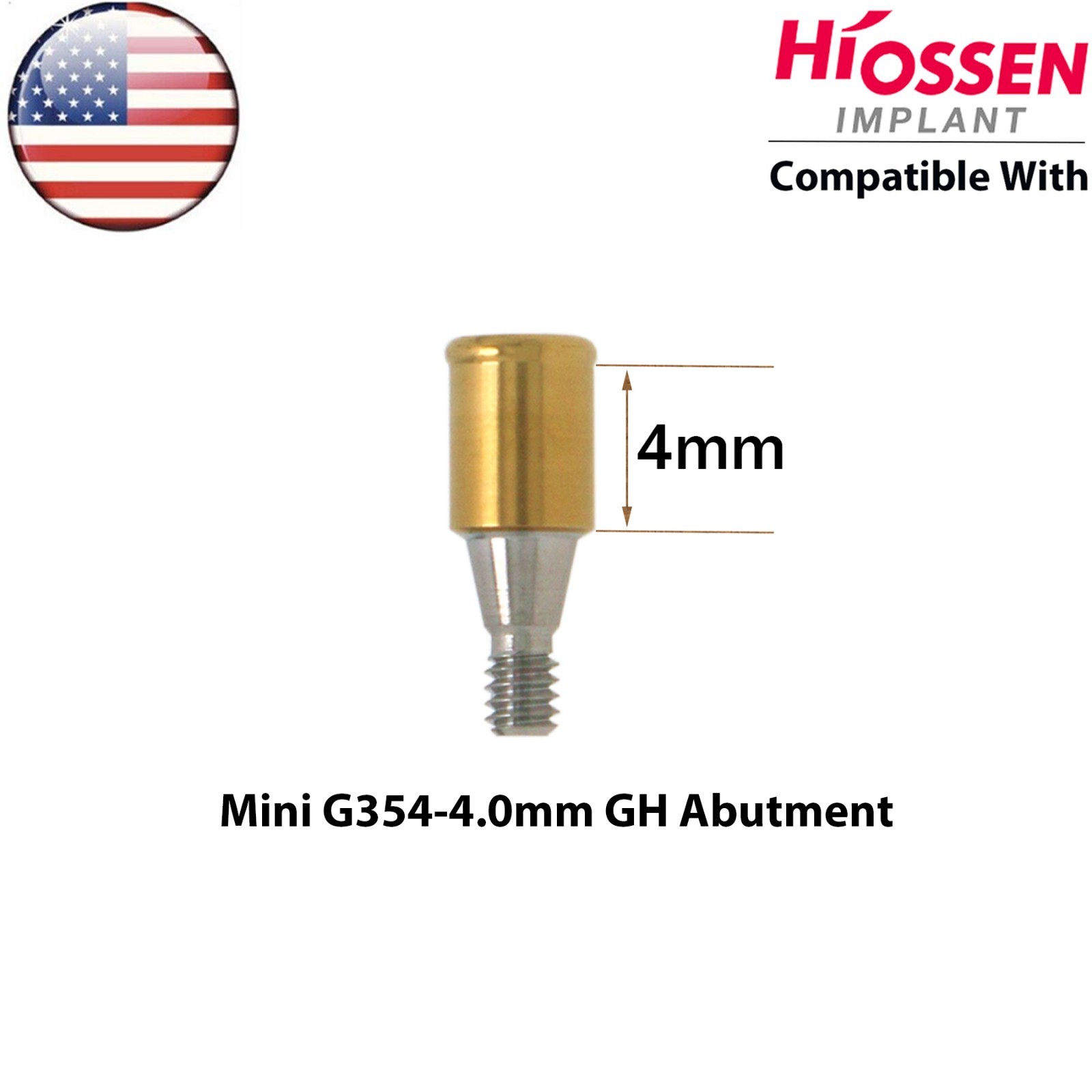 US Dental Locator Abutment Mini Regular 3/4/5mm Male Caps Kit For Hiossen Osstem