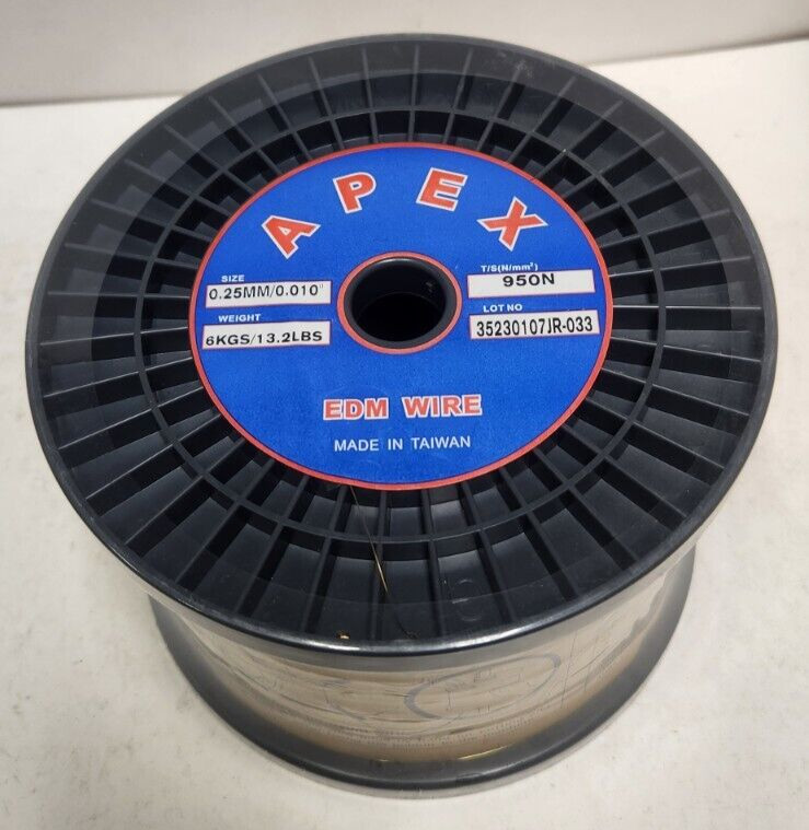 Apex Brass EDM Wire 0.25mm/0.010” 950N 13.2lbs NEW