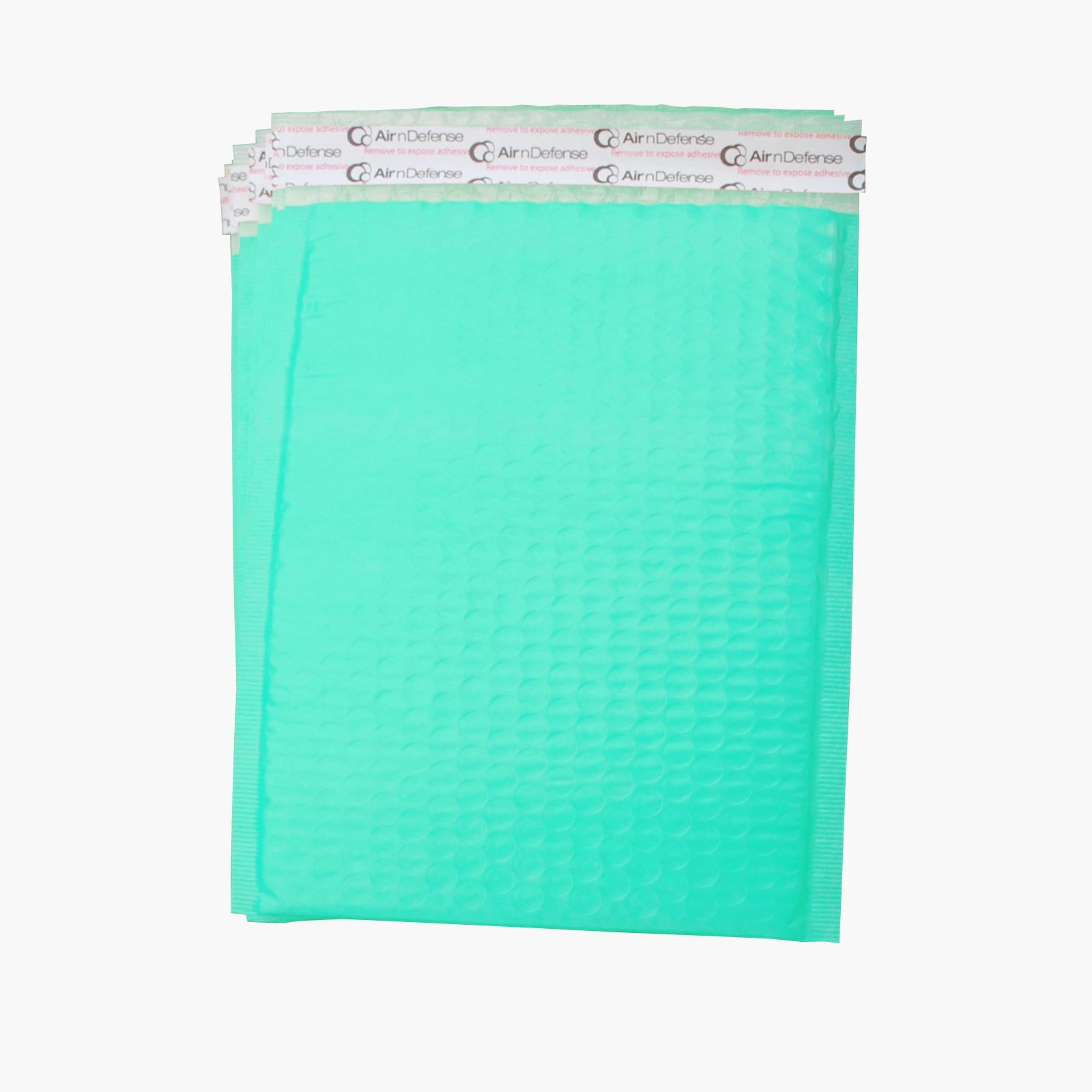 AirnDefense Any Size Green Poly Bubble Mailers Plastic Shipping Padded Envelopes