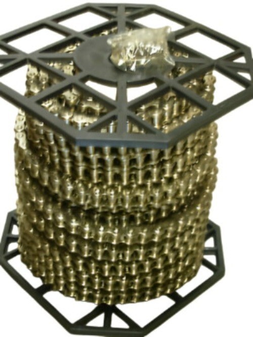 #40NP-100FT Corrosion Resistant Nickel-Plated Roller Chain with 10 Free Links