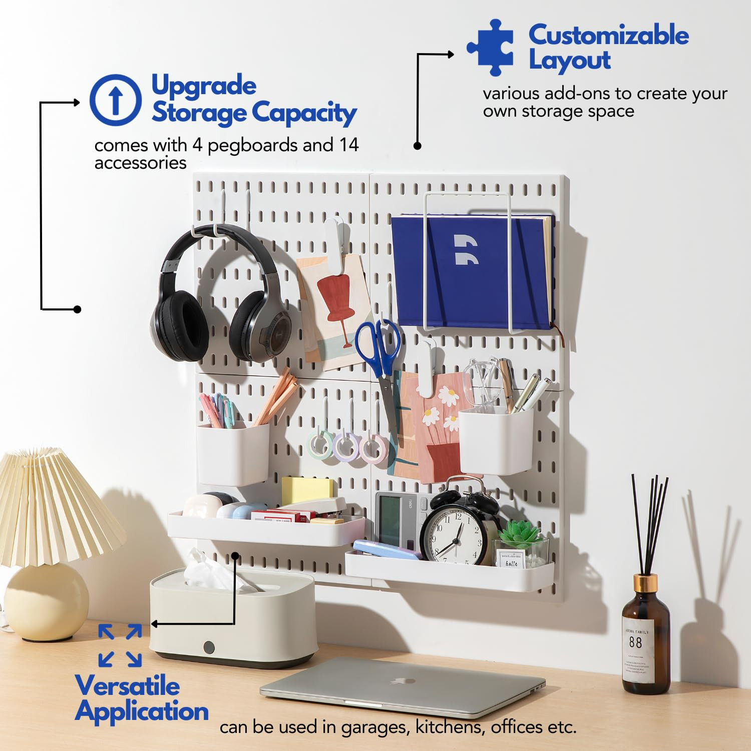 Pegboard Combination Kit, Pegboards and Accessories Modular Hanging for Wall …