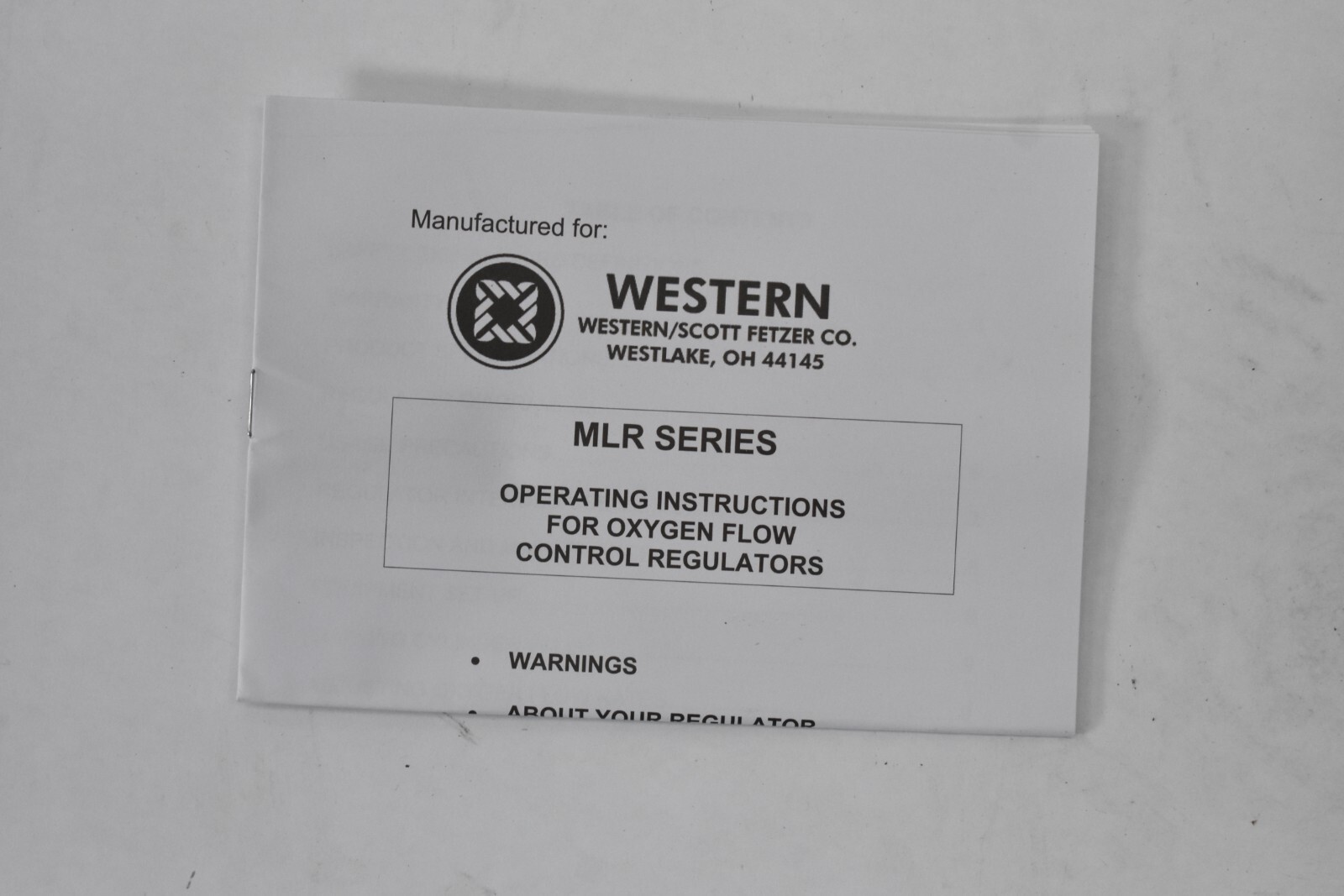 Western Scott Fetzeer Mini Oxygen Regulator Gold MLR-115 Expires 09-2027