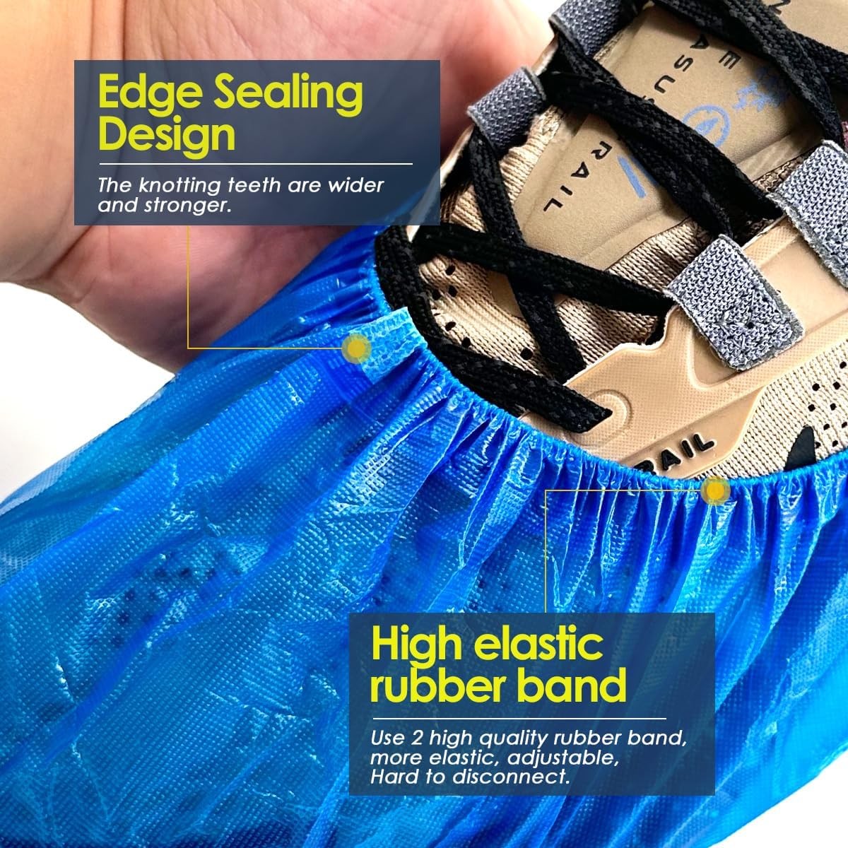 Disposable Shoe Covers Waterproof Non Slip Booties Indoor Floor Protectors