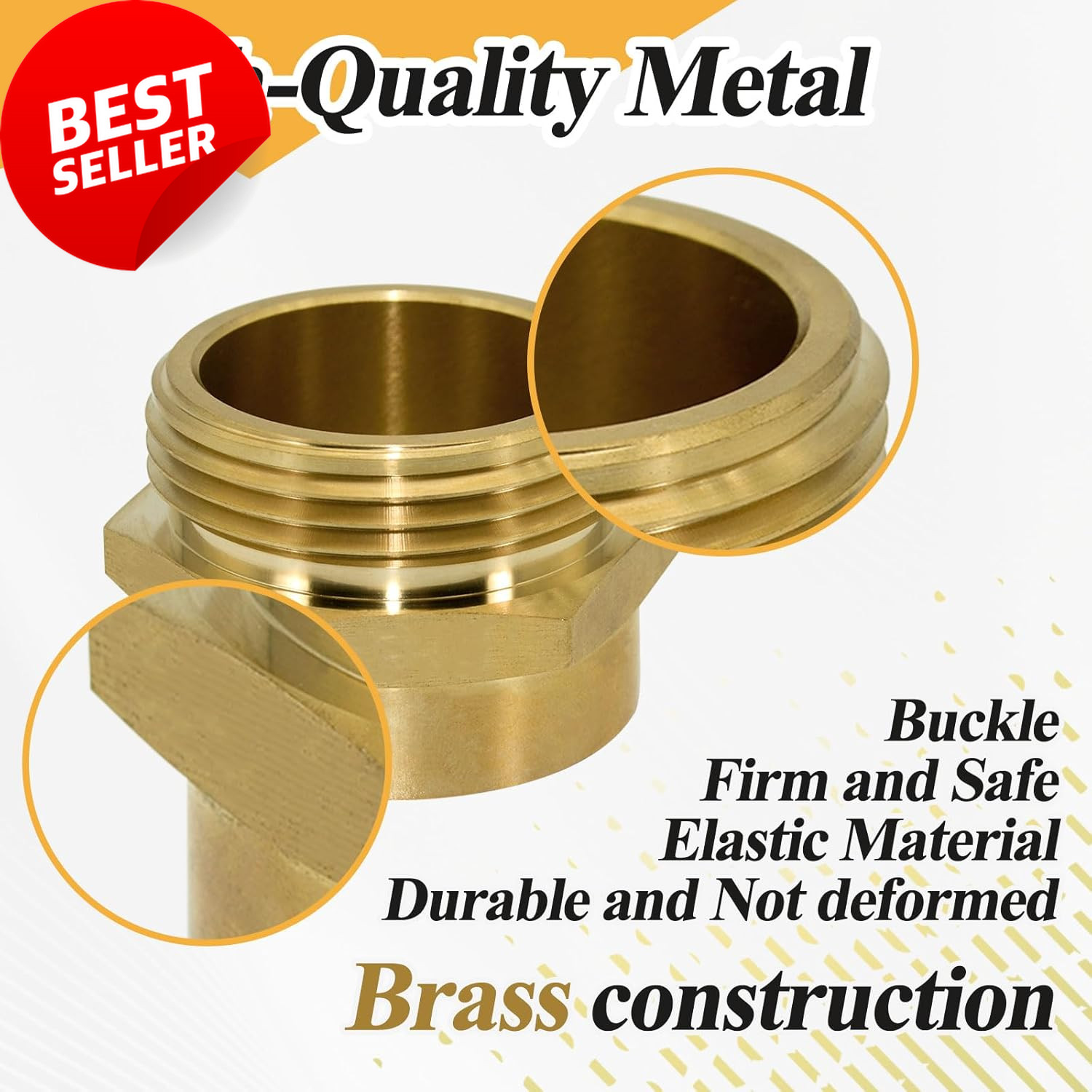 1-1/2″ NPT Female x 1-1/2″ NST Male Brass Hex Fire Hose Adapter Fitting