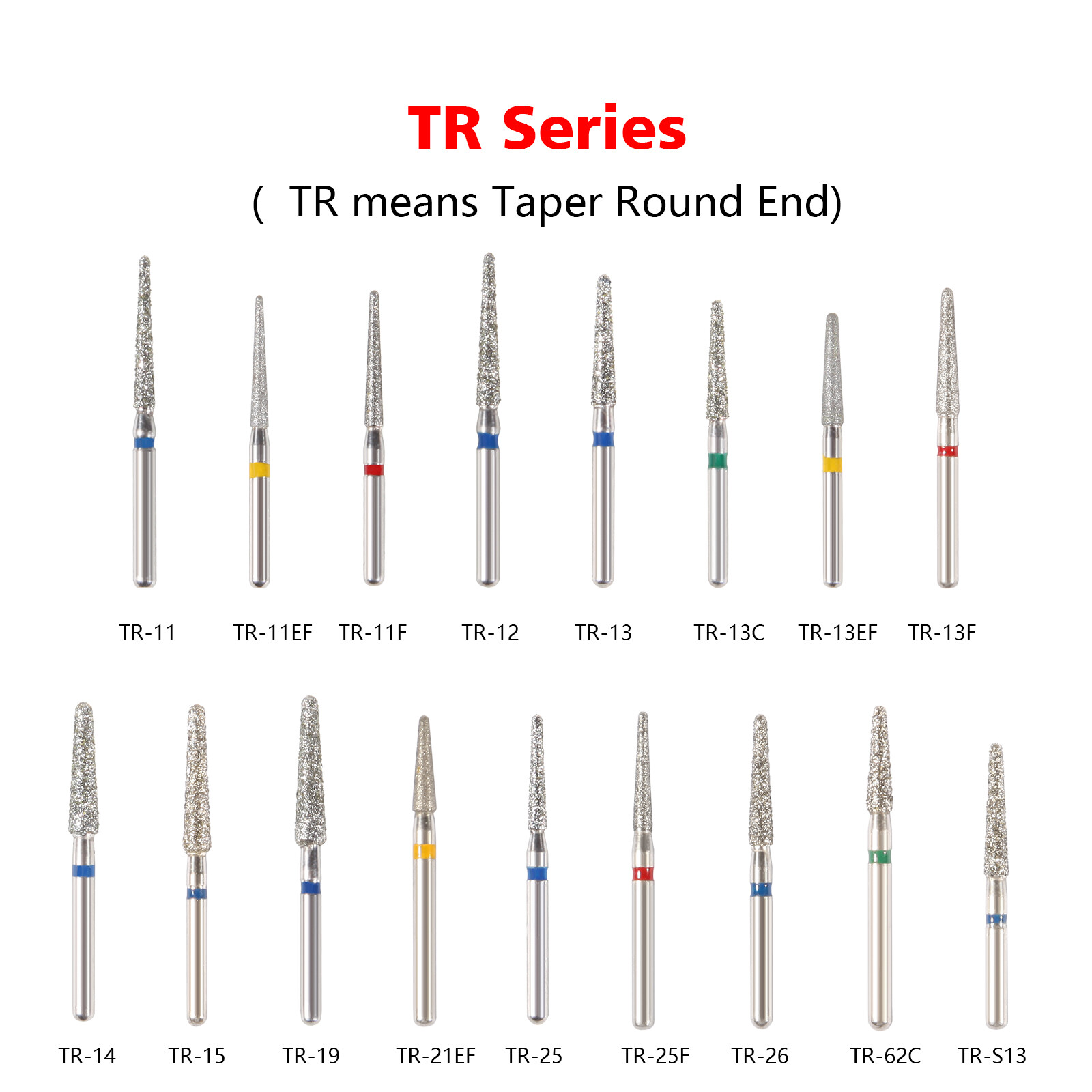 5Pcs/pack Dental Diamond Burs FG Needle Taper Fine Grit High Speed ns