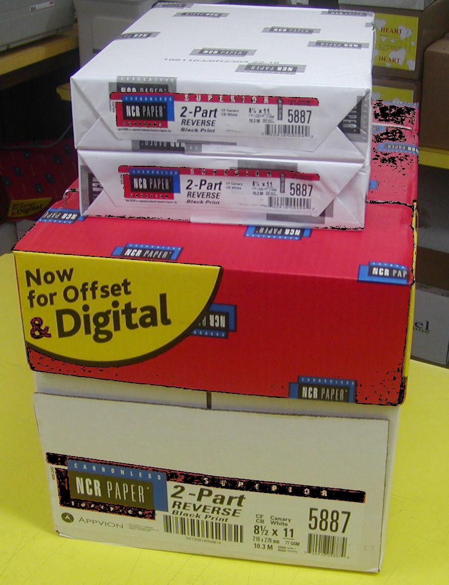 Brand New NCR Paper 2 part (White and Yellow) Carbonless Paper – 5,000 Sheets