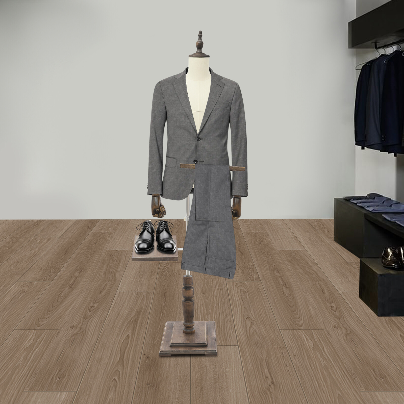 Male Clothing Display Rack Store Male Clothing Display Props Height Adjustable