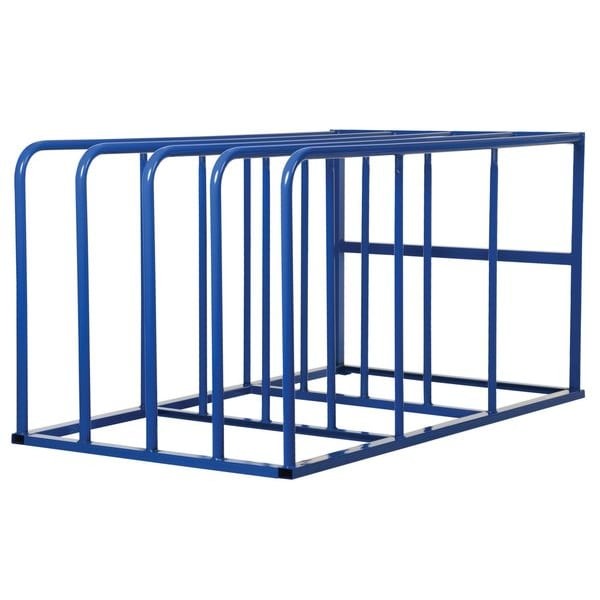 Starter Vertical Sheet Storage Rack, 84 In D, 50 In W, 4 Shelves, Blue, Vssr-15
