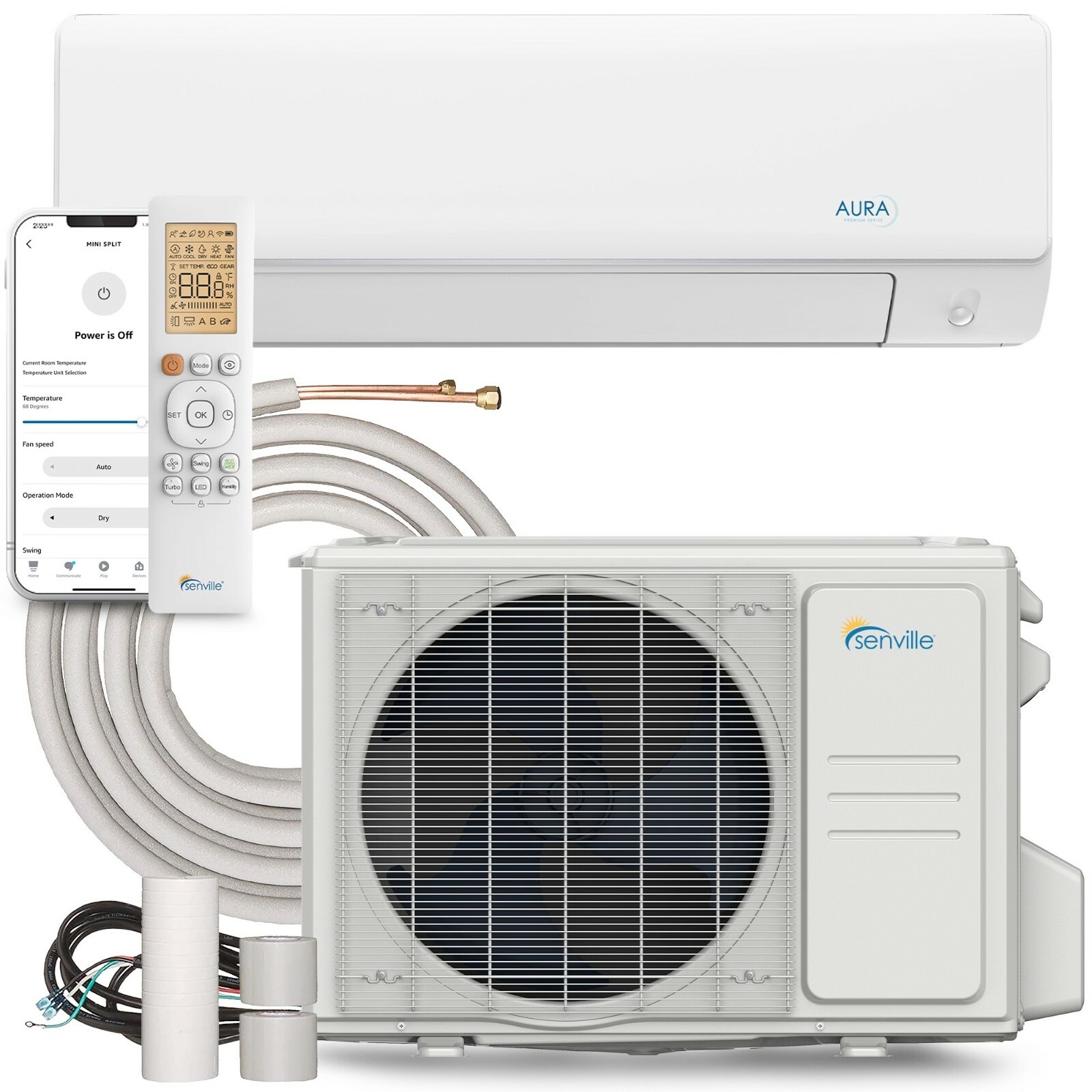 24000 BTU Ductless AC Mini Split Air Conditioner and Heat Pump 21.5 SEER