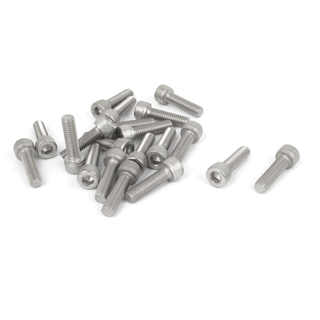 M5x18mm Thread Stainless Steel Hex Key Bolt Socket Head Cap Screws 20pcs