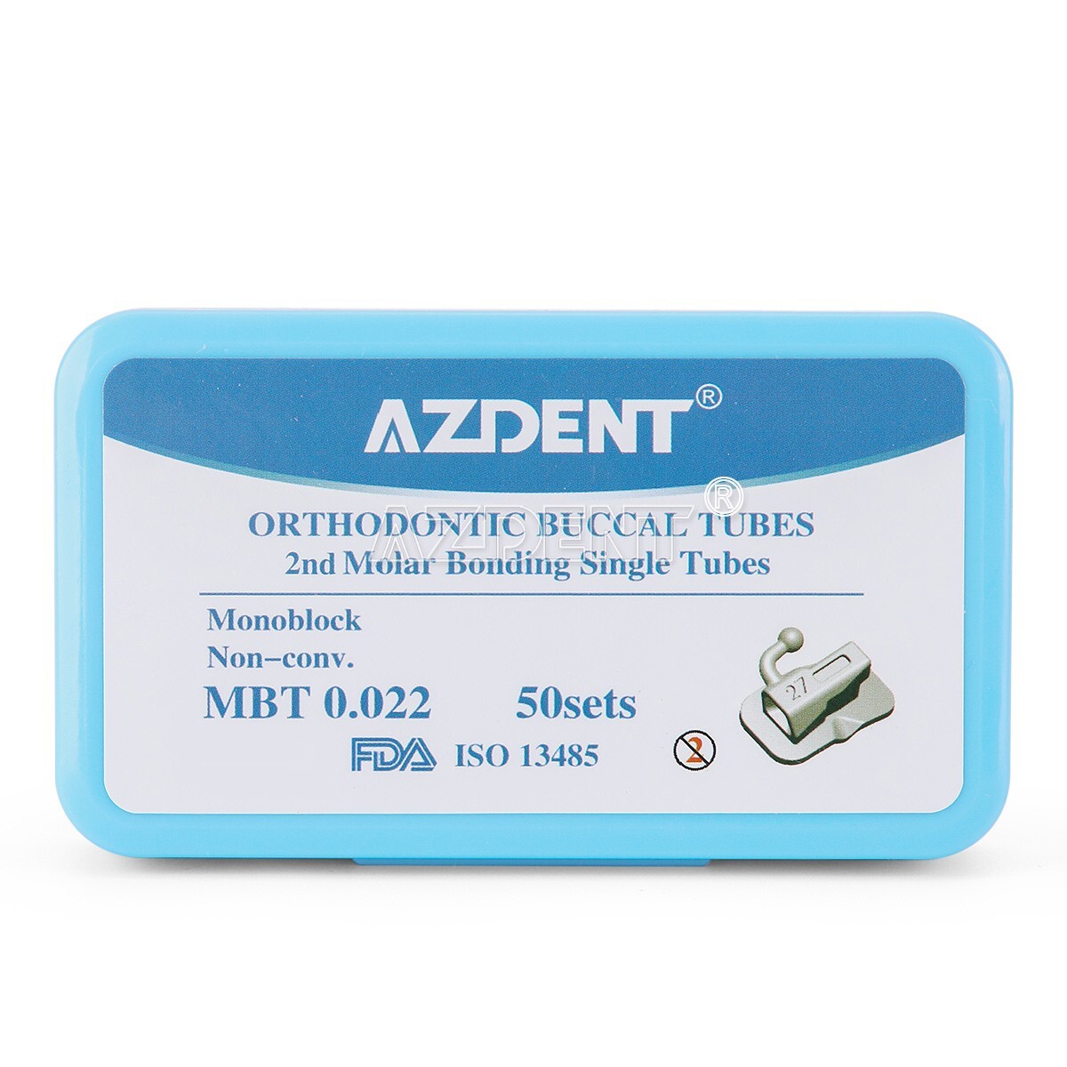 50Sets Dental Orthodontic Buccal Tubes 2nd Molar MBT.022 MIM Bondable Tube USA