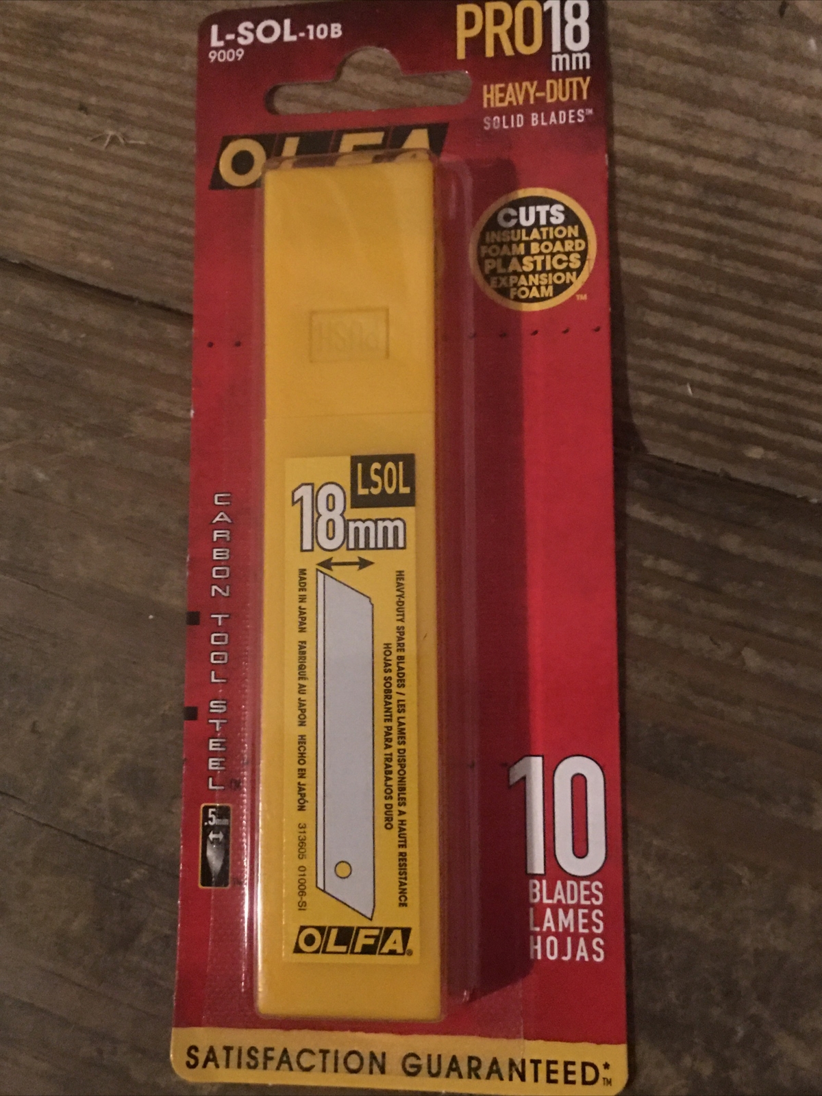 OLFA Heavy-Duty ‘Solid’ Blades 6x 10/pk (OLFA LSOL-10B). 60 Blades Total