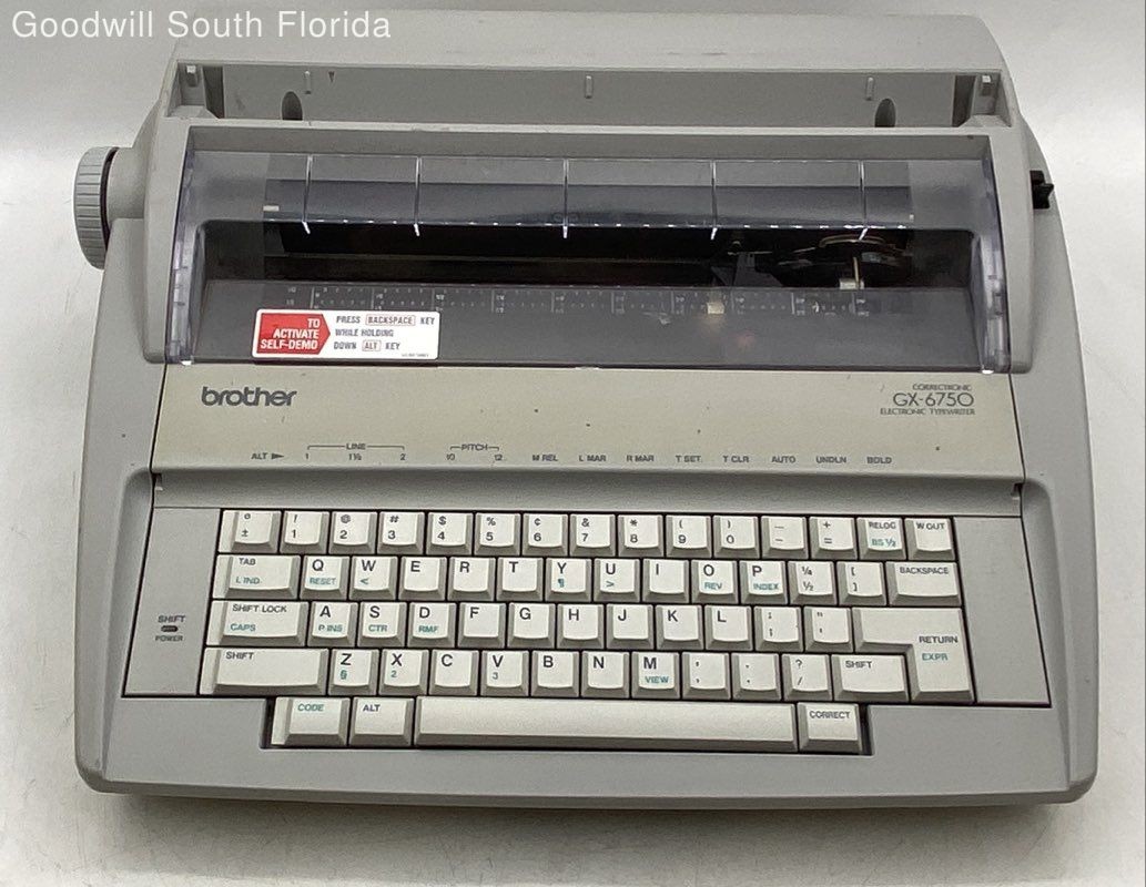 Brother Correctronic GX-6750 Gray Daisy Wheel Electronic Typewriter Not Tested