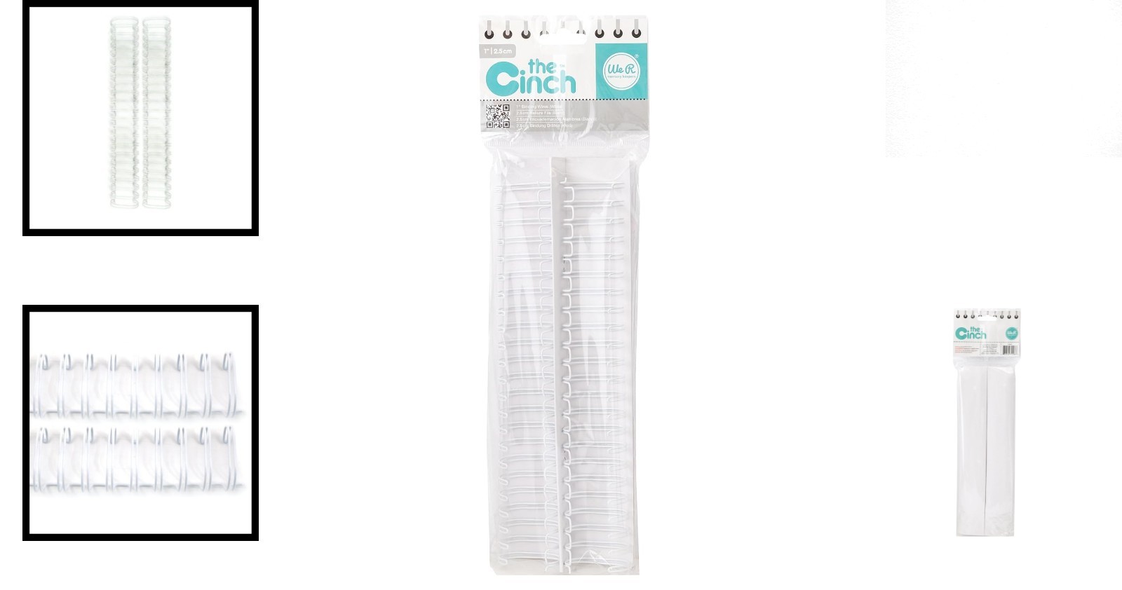 Creative 1-Inch White Binding Wire – Ideal for Crafts & Book Projects (2 Pack)