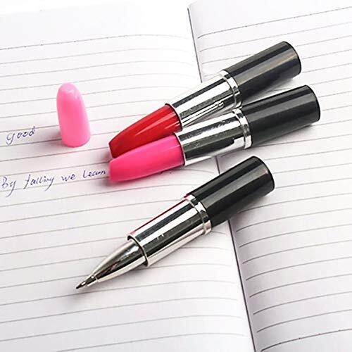 Lipstick Shape Pen, 24 PCS Creative Ballpoint Writing Pens Multi-Color Lipstick