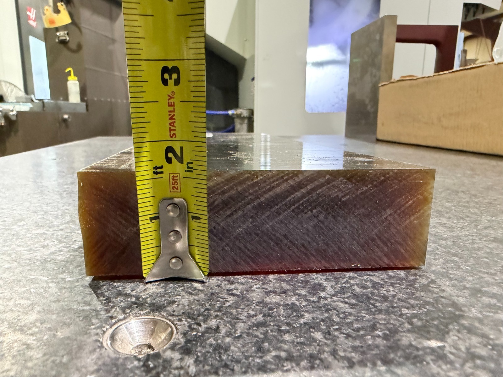 Ultem PEI 1000 Natural Sheet 1-1/2″ Thick x 5.00″ Wide x 14″ Length