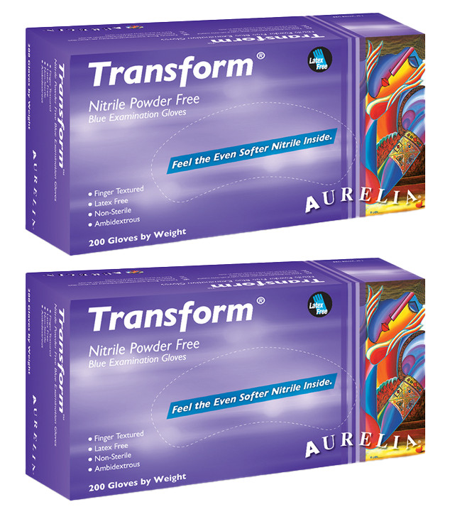 Nitrile Gloves Powder Free Transblue Aurelia Transform 200Pcs (SPECIAL PRICE!!)