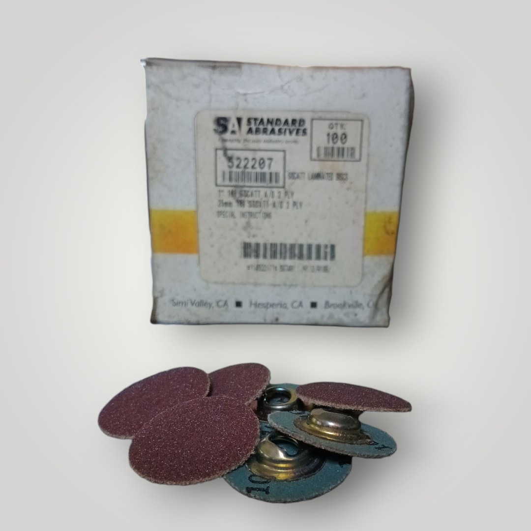 Standard Abrasives Quick Change TS A/O 2 Ply Disc 522207 1″ 100 Grit