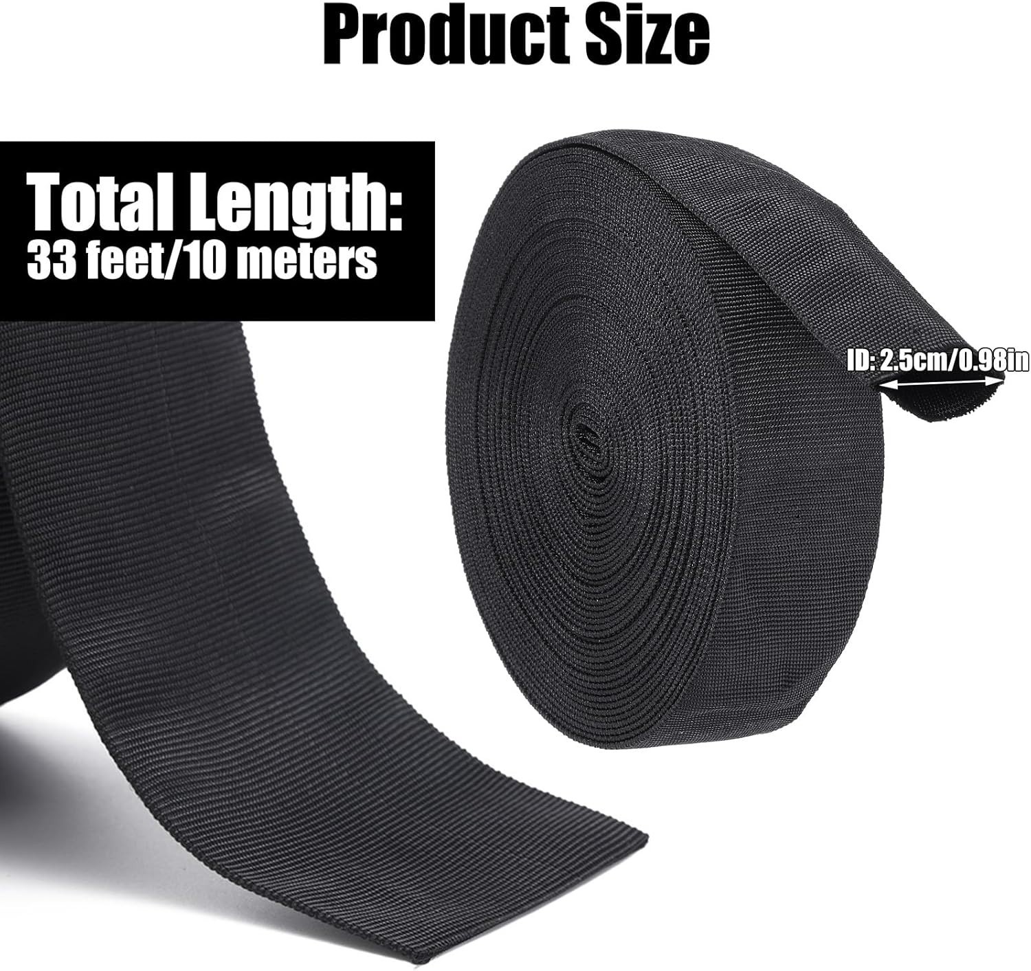 33ft Nylon Hydraulic Hose Protector Sleeve Black Protective Sheath Cable Wrap