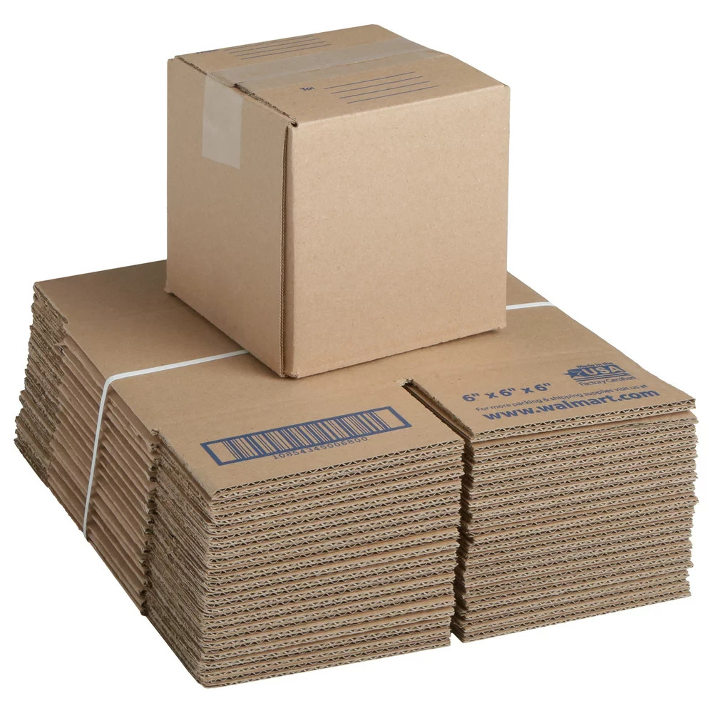 Recycled Shipping Boxes 6 In. L X 6 In. W X 6 In. H, 30-Count