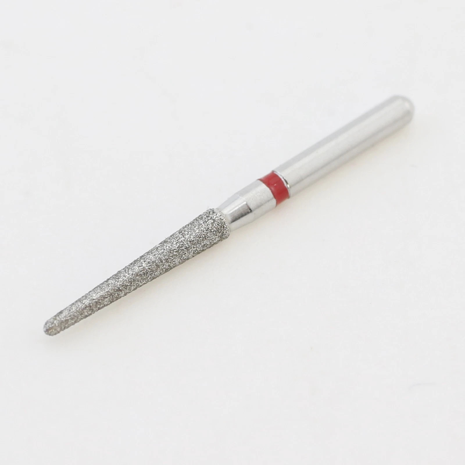 Dental Diamond Bur 850/016F Round End Taper Bur Fine Grit Red High Speed FG
