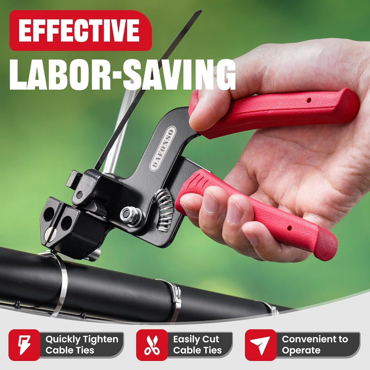 Stainless Steel Zip Ties Gun Kit,Heavy Duty Outdoor Fastening Cable Tie Tool Set