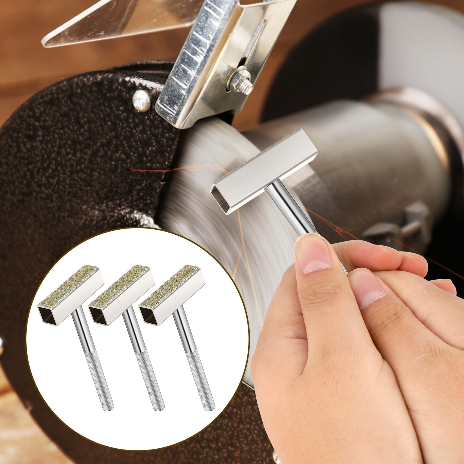 3 Pcs Grinding Wheel Dresser Grinding Wheel Dressing Tool Diamond Wheels Ston…