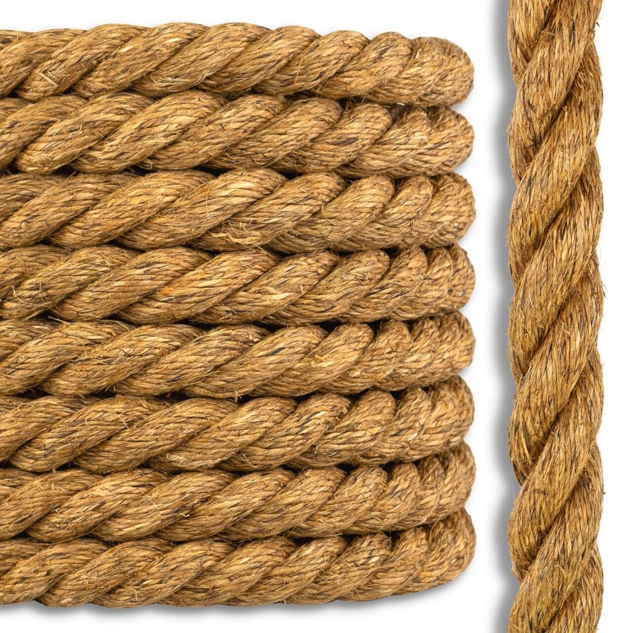 Manila Rope Natural Treated Decorative Deck Dock Rail Nautical Farm Craft fitnes