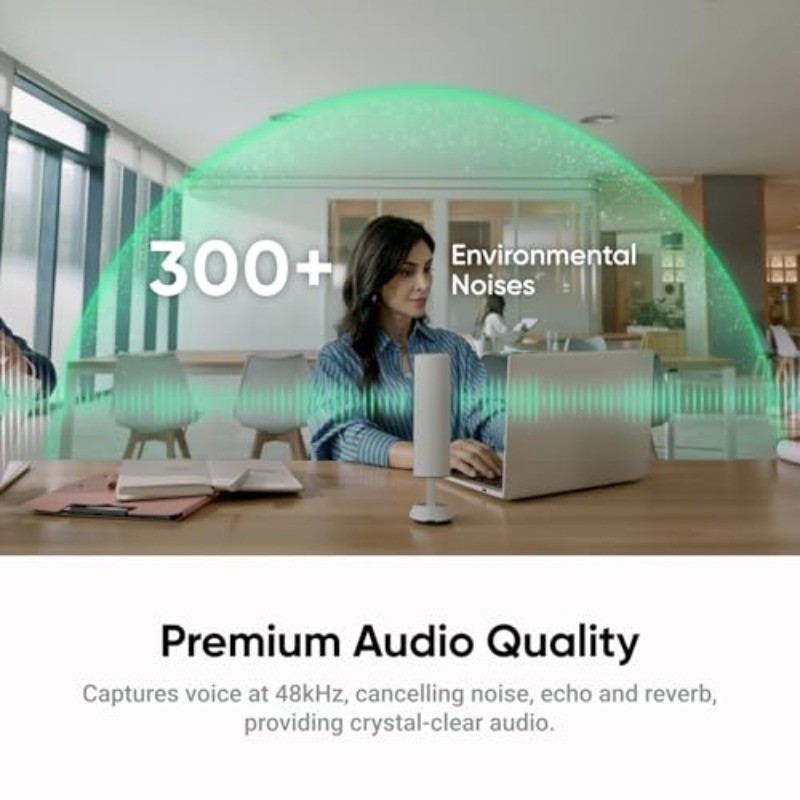 Insta360 Wave – AI Conference Speakerphone, Bluetooth, Voice Recorder, 8 Noise-C