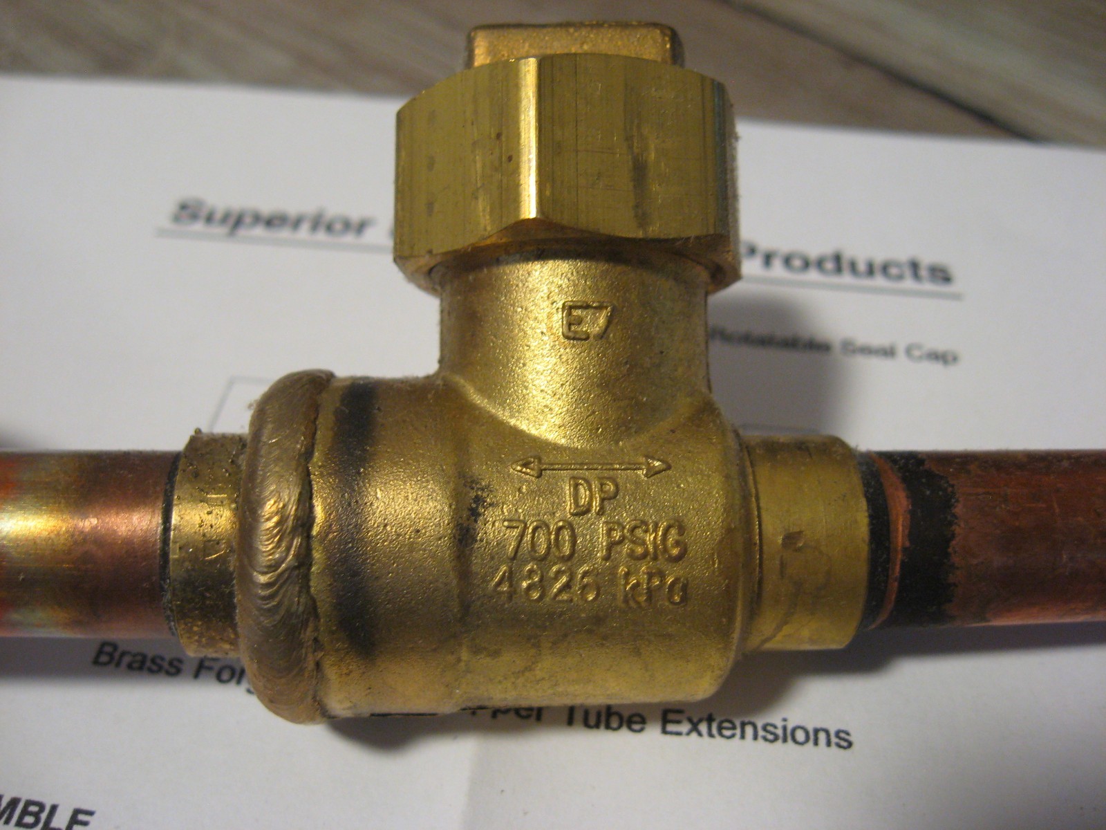 NEW Superior Refrigeration 586WA-10ST Ball Valve 5/8″ ODS 700 PSIG